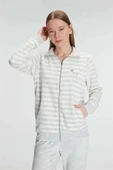 AmoraSecret AmoraSecret Pamuklu Uzun Kollu Fermuarlı Sweatshirt ve Pantolon Takım Pijama Takımı - 2