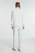 AmoraSecret AmoraSecret Pamuklu Uzun Kollu Fermuarlı Sweatshirt ve Pantolon Takım Pijama Takımı - 3