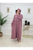 Kadın Tesettür Müslin Elbise thumbnail 11
