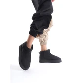 Kalın Taban İçi Kürklü Kısa Bot SİYAH thumbnail 3