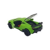 Çek Bırak Araba Metal - 3661C- Yeşil thumbnail 4