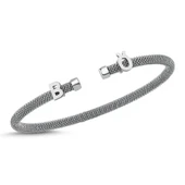 Kişiye Özel Harfli Gümüş-Gümüş Erkek Bilekliği thumbnail 1