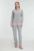 AmoraSecret AmoraSecret Pamuklu Uzun Kollu Pijama Takımı - 1