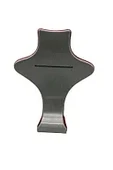 Londra Model Süet Kumaş Bordo Renk 28/ 22 Cm Takım Kolye-Küpe-Yüzük Sergileme Mankeni - 4