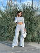 Bol paça altüst takım gri w1197 thumbnail 3