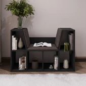 Livora Minderli Kitaplık - Oturma Alanlı 103 cm Minimalist Tasarım - 2