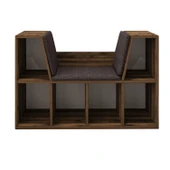 Livora Minderli Kitaplık - Oturma Alanlı 103 cm Minimalist Tasarım - 4