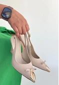 Joye Bej Cilt Topuklu Ayakkabı thumbnail 2