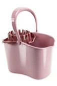 Sıkmalı Temizlik Kovası 15 litre, Standart Sıkmalı Yer Zemin Temizlik Mop Kovası Pembe thumbnail 2