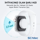ScHitec Type-C Girişli Universal İ-watch Akıllı Saat Şarj Cihazı Beyaz C49T - 4