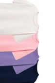 Besic 4'Lü Kız Çocuk T-Shirt ( Beyaz - Pembe - Mor - Lacivert ) thumbnail 2