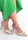 Joye Bej Cilt Topuklu Ayakkabı thumbnail 3