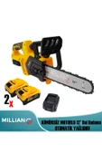 MLN-12D Şarjlı Çift Akülü Otomatik Yağlamalı Dal Budama Makinesi Bataryalı Odun Ağaç Kesme Testeresi - 4