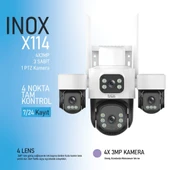 INOX-X114 4X3MP DÖRT LENSLİ WİFİ PTZ KAMERA - 1