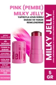 Milky Jelly Doğal Görünüm Dudak ve Yanak Renklendirici Allık Pembe (Pink) 5 GR thumbnail 1