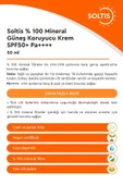 %100 Mineral Güneş Koruyucu Krem SPF 50+ Pa++++, 50 ml thumbnail 2