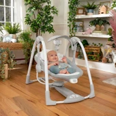 Ingenuity ConvertMe 2'si 1 Arada Kompakt Taşınabilir Otomatik Bebek Salıncağı ve Bebek Koltuğu, Pil Tasarrufu Sağlayan T - 8
