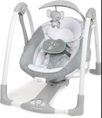 Ingenuity ConvertMe 2'si 1 Arada Kompakt Taşınabilir Otomatik Bebek Salıncağı ve Bebek Koltuğu, Pil Tasarrufu Sağlayan T - 1