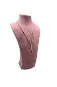 Süet Kumaş Elisia Manken Pembe Renk 25/12 Cm Kolye Gerdanlık Takı Sergileme Mankeni - 1