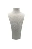Süet Kumaş Elisia Manken Krem Renk 40/20 Cm Kolye Gerdanlık Takı Sergileme Mankeni - 2