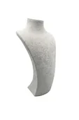 Süet Kumaş Elisia Manken Krem Renk 40/20 Cm Kolye Gerdanlık Takı Sergileme Mankeni - 4