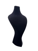Süet Kumaş Lidya Manken Siyah Renk 42/20 Cm Kolye Gerdanlık Takı Sergileme Mankeni thumbnail 3