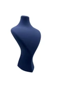 Süet Kumaş Lidya Lacivert Renk 34/20 cm Kolye Gerdanlık Zincir Takı Sergileme Mankeni - 4