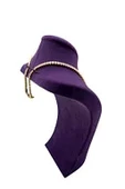 Süet Kumaş Mor Renk 24/15 cm Kolye Gerdanlık Zincir Takı Sergileme Üçgen Mankeni thumbnail 3
