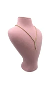Zeus Model Süet Kumaş Pembe Renk 29/ 22 Cm Takım Kolye Sergileme Mankeni thumbnail 1