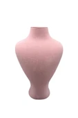 Zeus Model Süet Kumaş Pembe Renk 29/ 22 Cm Takım Kolye Sergileme Mankeni thumbnail 2