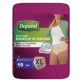 Depend Emici Külot Hasta Bezi XL - Extra Büyük Kadın (10 Adet) Tekli Pk - 1