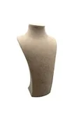 Süet Kumaş Elisia Manken Kahve Renk 25/12 Cm Kolye Gerdanlık Takı Sergileme Mankeni - 4