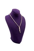 Süet Kumaş Mor Renk 24/15 cm Kolye Gerdanlık Zincir Takı Sergileme Üçgen Mankeni thumbnail 1