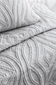 Tek Kişilik Belmont Gray Timeless Yatak Örtüsü Nevresimli Prime Set - 3
