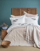 Çift Kişilik Aleph Linen Timeless Yatak Örtüsü Nevresim Prime Set - 1