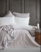 Çift Kişilik Serene Gri Timeless Yatak Örtüsü Nevresim Prime Set - 1