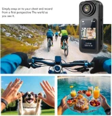 Ozmik S70 2.7k çözünürlük, 180D. Dönen Lens  Wifi Manyetik Gövde montajı Aksiyon kamera - 4