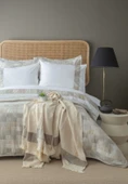Çift Kişilik Piazza Bej Timeless Yatak Örtüsü Nevresim Prime Set - 1