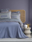 King Size Regina İndigo Elegance Saten Nevresim Takımı - 1