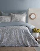 Çift Kişilik Berta İndigo Elegance Saten Nevresim Takımı - 1