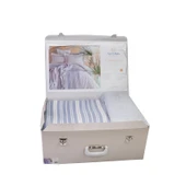 Tek Kişilik Florantine Blue Timeless Yatak Örtüsü Nevresim Prime Set - 6