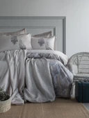 Çift Kişilik Neris Bej Nevresimli Yatak Örtülü Battaniyeli Set - 1