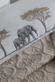 Çift Kişilik Aleph Linen Timeless Yatak Örtüsü Nevresim Prime Set - 3