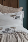 Çift Kişilik Aleph Linen Timeless Yatak Örtüsü Nevresim Prime Set - 7