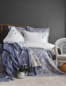 Çift Kişilik Albatros İndigo Timeless Yatak Örtüsü Nevresim Prime Set - 1