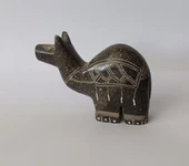 Deve Biblo Doğal Siyah Onix Taşı Mermer Hayvan Heykel Ev Ofis Masa Süsü Dekoratif Obje thumbnail 6