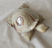 Kaplumbağa Yeşil  Oniks Taşı Biblo Mermer Onix Ev Ofis Dekor Masa Süsü thumbnail 6