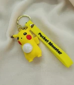 Anahtarlık Pokemon Pikachu Işıklı Çizgi Film Slikon Anahtarlık Çanta Cüzdan Süsü thumbnail 5