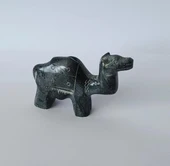 Deve Biblo Doğal Siyah Onix Taşı Mermer Hayvan Heykel Ev Ofis Masa Süsü Dekoratif Obje thumbnail 8