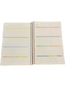 Zamansız Haftalık Stickerlı, Resimli, Renkli Spiralli Sert Kapak Ajanda 17x24 CM thumbnail 8